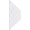 Ekena Millwork Set of Four Panels for 94 1/2"W x 28 1/4"H Diamond Argyle Fretwork Wainscot Wall Paneling WPKP14X01X47DMA - alternate 4